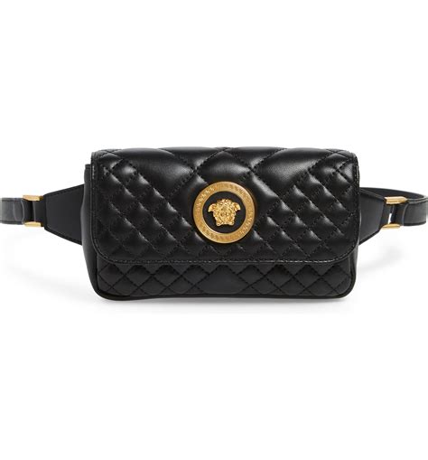 versace quilted belt bag